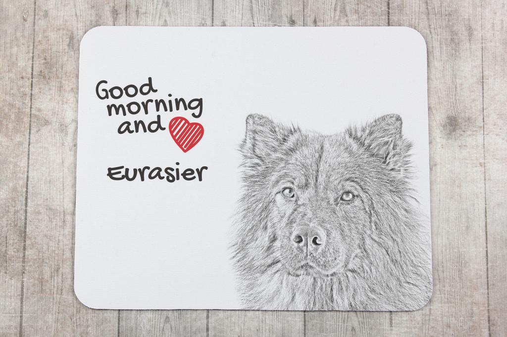Avrasya, Eurasier - baskılı mouse pad, kişiselleştirilmiş köpek temalı mouse pad, Art-Dog markasından bir ofis çalışanı için benzersiz bir aksesuar