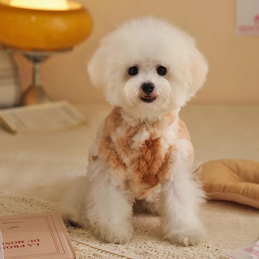 For 2.5-7kg Warm Cat Vest Kawaii Winter Cat/Dog Clothing Soft Fabric Pet Fashion Plush Vest Pet Accessories for Winter