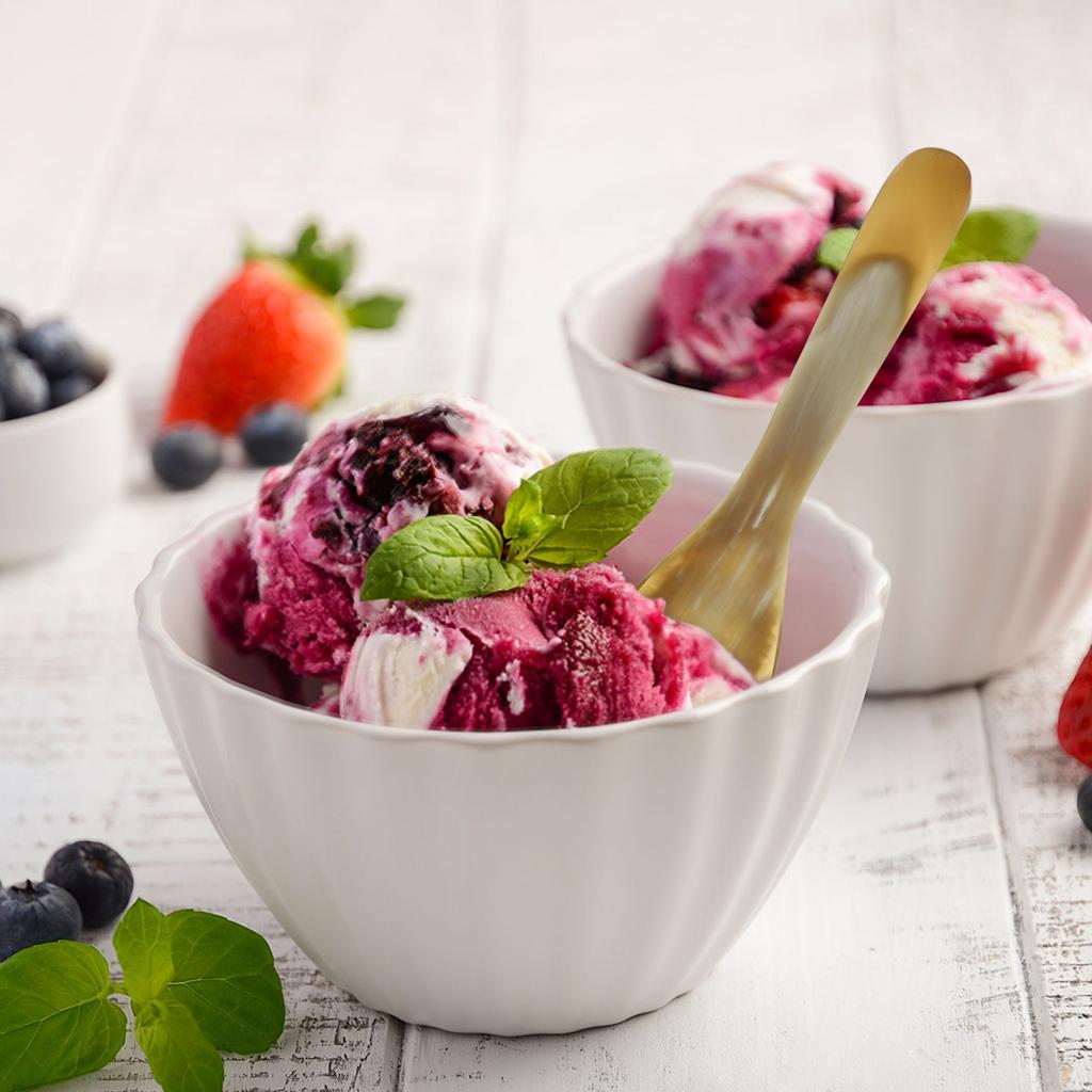 4 Pcs Horn Coffee Spoon Dessert Fork Flatware Dinnerware Spoons Stirring Scoop Soup Blender Tableware