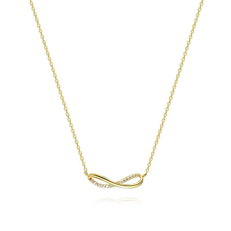 S925 Sterling Silver Necklace for Women Niche Design Simple Elegant Ring Clavicle Chain