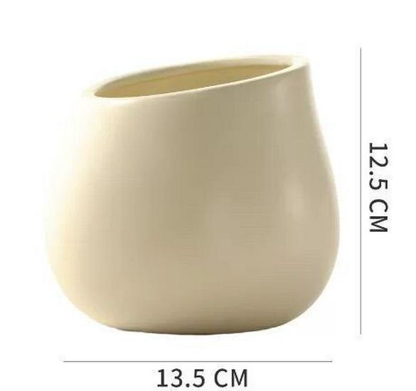 Nordic Ceramic Orchid Vase - Light Luxury Style for Small Plants