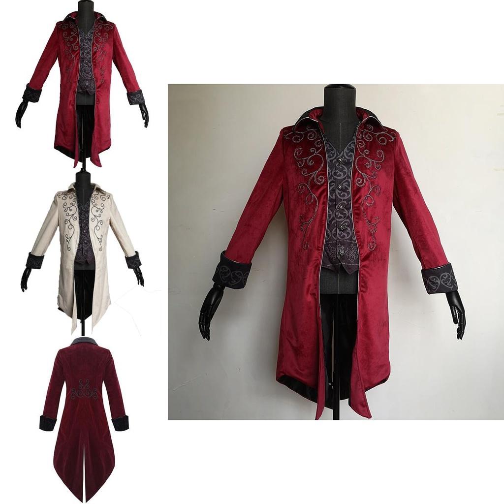 Vintage Men Tailcoat Jacket In Elegant Black For Gothic Steampunk Costume Parties