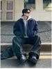 Men's High Street Cotton Bomber Jacket: Spring/Autumn Trendy Outerwear with Turn-Down Collar.