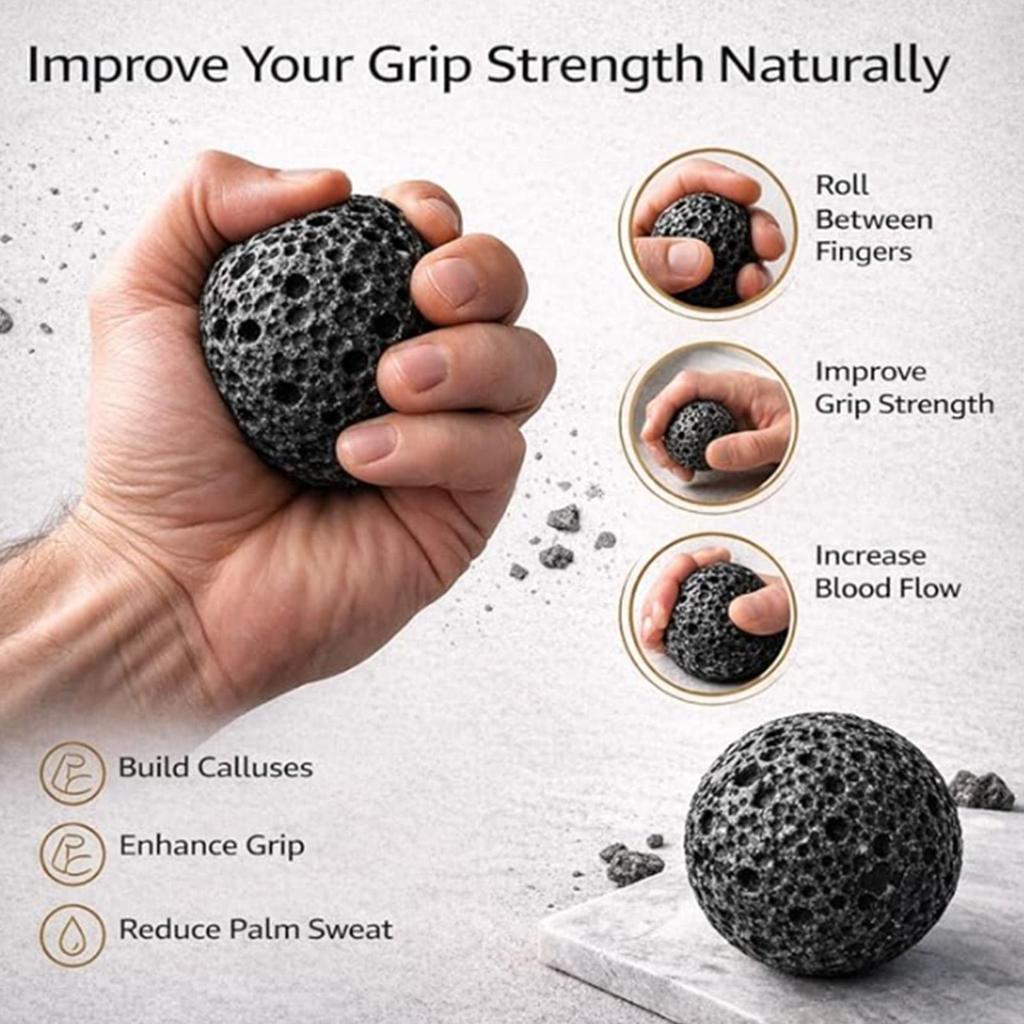 Moon Grip Ball Portable Climbing Training Tool Non-Slip Anti-Sweat Rock Grip for Indoor Outdoor Finger Strength, Backpack Travel
