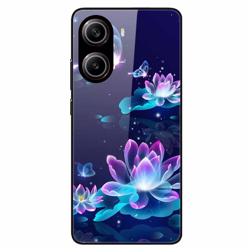 For Poco X7 Pro 5G Case Flower Hard Back Cover Tempered Glass Cases for Xiaomi Poco X 7 Pro X7Pro Hard Shells PocoX7Pro 2025 New