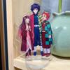 Acrylic Ornaments Kamado Tanjirou Nezuko Giyuu Anime Figures Car Desk Decoration Models Children Toy Birthday Gifts
