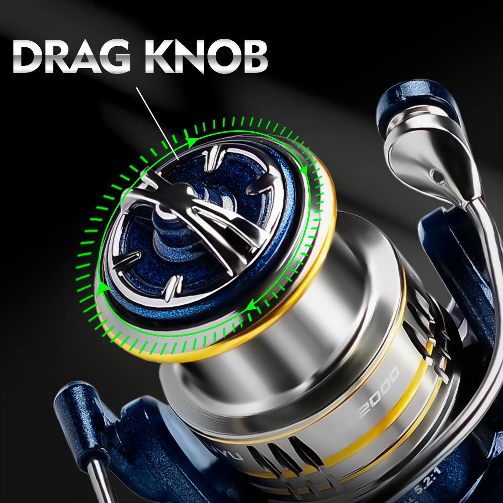 Metal Spinning Wheel Yuantou Lure Wheel 5.2:1 5+1BB Fishing Line Wheel Sea Fishing Rod Fishing Wheel Fishing Line Wheel