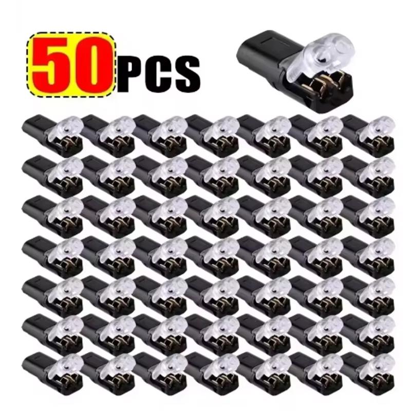20/50pcs Car Electrical Connector Wire Cable Automotive Electrical Connectors Strip Terminal Connection 2 Pin Way Plug