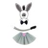 Donkey Tail Costume with Donkey Tail Headband Nose Glove Skirt Bowtie Halloween Donkey Costume for Kid Halloween Cosplay