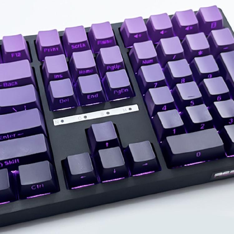 Purplee Gradients Keycaps 134Keys Double Shot Side Print Backlit Keyset, Dye Sublimation, Widely for 60 80 61/64/68/75/87