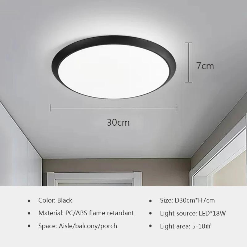 Nordische Runde Deckenleuchte für Schlafzimmer Wohnzimmer Küche Flur Gang Balkon Deckenleuchte Heimdekoration Beleuchtungskörper