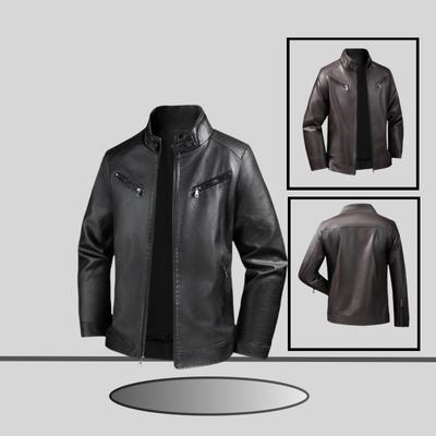 Leather Jacket for Men, Slim Fit Lapel Jacket, Fashionable Plus Size Windproof Casual Jacket for Men