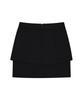 Hye Young Kim Wool Layered Midi Skirt - Black