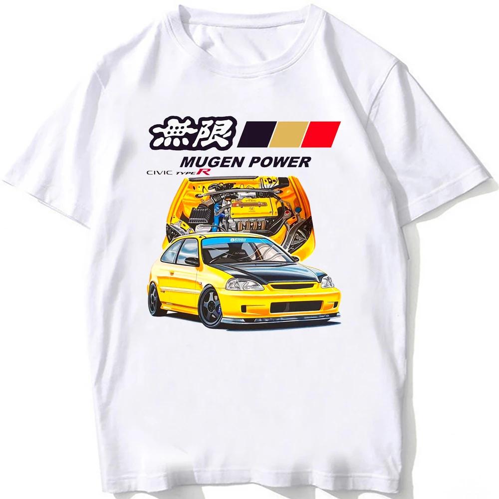

Hip Hop Japan Style Men Short Sleeve JDM Mugen Power T-Shirt Honds Civic Type R EG EK Car Classic T shirts Boy Casual White Tees S