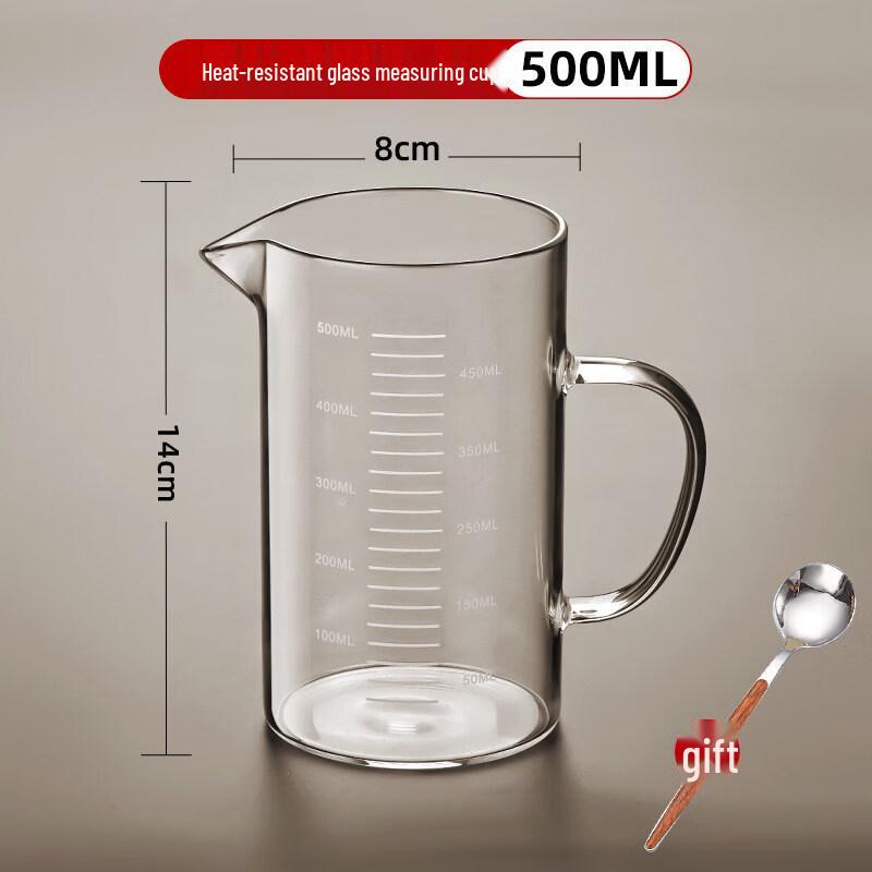 ZISIZ Kids High Borosilicate Glass Measuring Cup