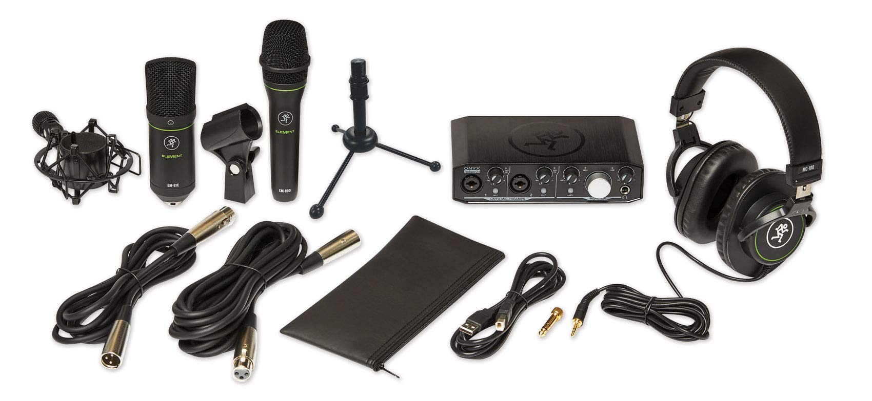 

MACKIE Producer Vocal Condenser and USB Audio Interface Set Bundle Microphone, Microphone, Headphones,