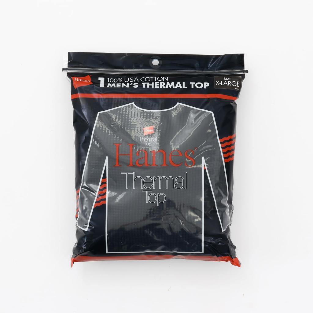 Hanes Koszulka z długim rękawem USA Rozmiar L Męska, 100% Bawełna, Dekolt, Czarny, (HM4-Y203)