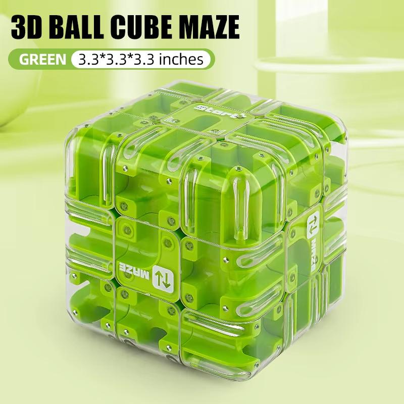 3D Maze Magic Cube Puzzle Toy Kid Labyrinth Rolling Ball Transparent Intelligen Cube Logical Thinking Antistress Education Toy