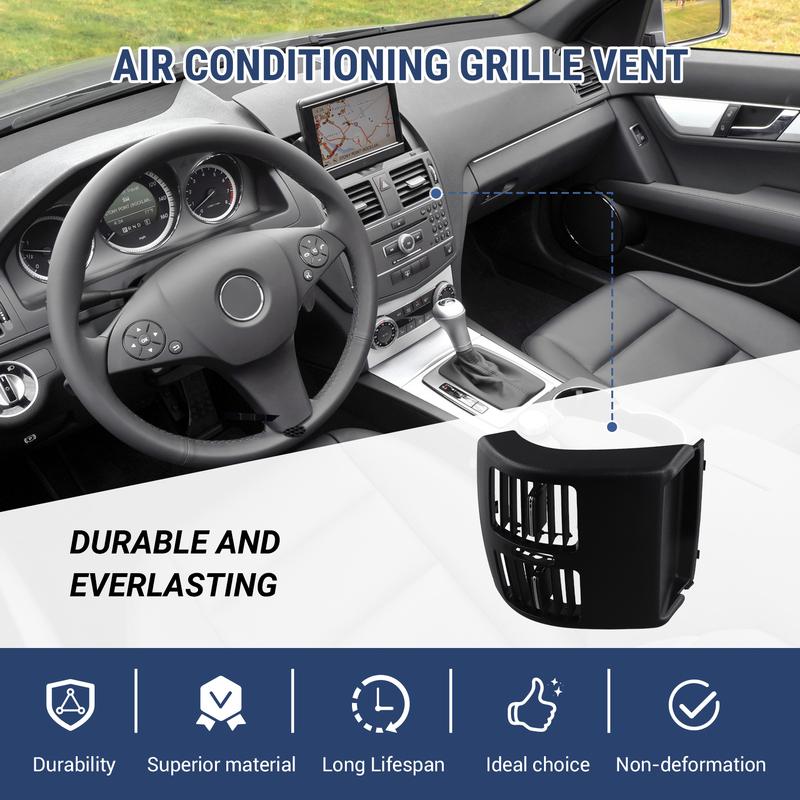 A58X-Car Rear Back Center Console A/C Air Vent Conditioning Grille For Mercedes Benz C Class W204
