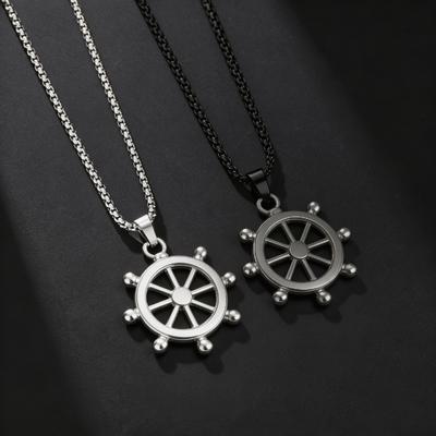 Unisex Trendige Schiffsrad & Anker Halskette - High-End, Schlicht, Nischen-Design für einen modebewussten Stil