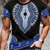 Retro Ethnic Graphic T-Shirt For Men Colorful 3D Printed Tees Summer Fashion Round Neck Oversized Short Sleeve T Shirts