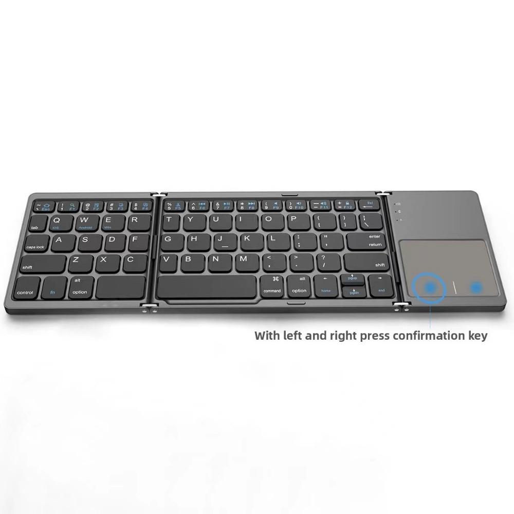Mini Clavier Bluetooth Pliable Triple Sans Fil Clavier Bluetooth Sans Fil Pliable BO33 Rechargeable avec Pavé Tactile