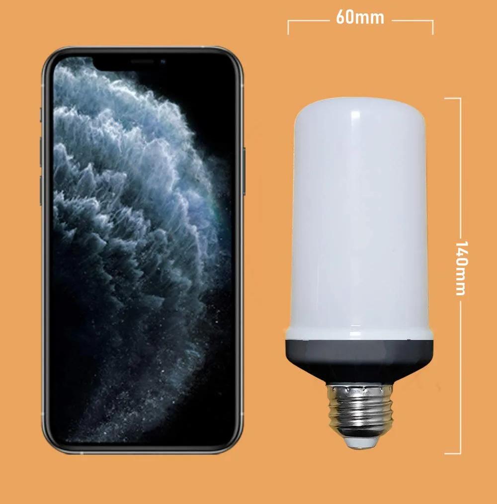 E27 LED Dynamic Flame Effect Light Creative Corn Lamp Decorative Light 12W Bulbs Multiple Mode for Bar Hotel Restaurant Party