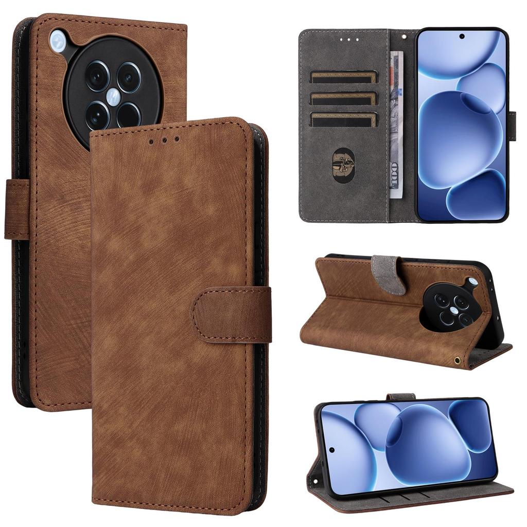 Flip Cover für OPPO Find X8S PU-Leder Ganzkörperschutz mit [RFID-Blockierung] Stoßfest Langlebig Retro Handyhülle