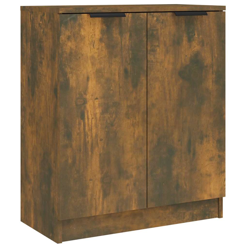 vidaXL 3-tlg. Sideboard Räuchereiche Holzwerkstoff