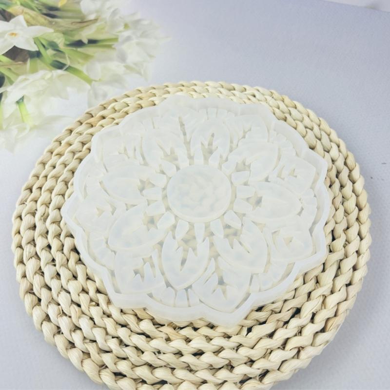 Gypsum Candlestick Silicone Mold Candle Base Mould Sunflower Candle Holder Molds Ornaments Home Decorations Mould