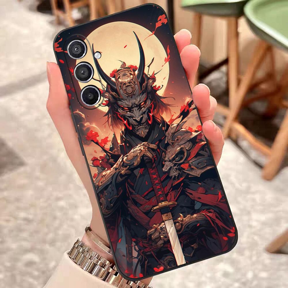 Japan Ghost Samurai Phone Case For Samsung S25 Edge 24 23 22 21 20 Ultra Plus Fe Galaxy A54 53 34 25 16 Silicon Cover