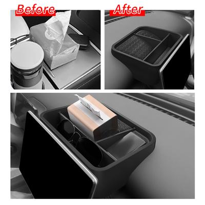 For BYD ATTO3 ATTO 3 YUAN PLUS 2025 2026 Car Dashboard Storage Tray Display Screen Rear Storage Box Tray Organizer Accessories