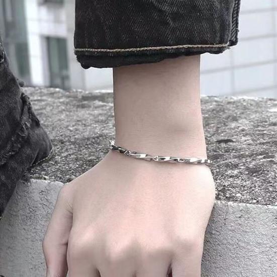 Yousheng Couple Bracelet Simple Style Copper Adjustable Length Extended Chain Polished Rustproof Lightweight Love Gift Unisex Wrist Jewelry