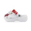 Crocs Classic Platform Clog EVA Star Puppy Little Fresh Cute Girl Versatile Niche Campus Style Hole Shoes Unisex White