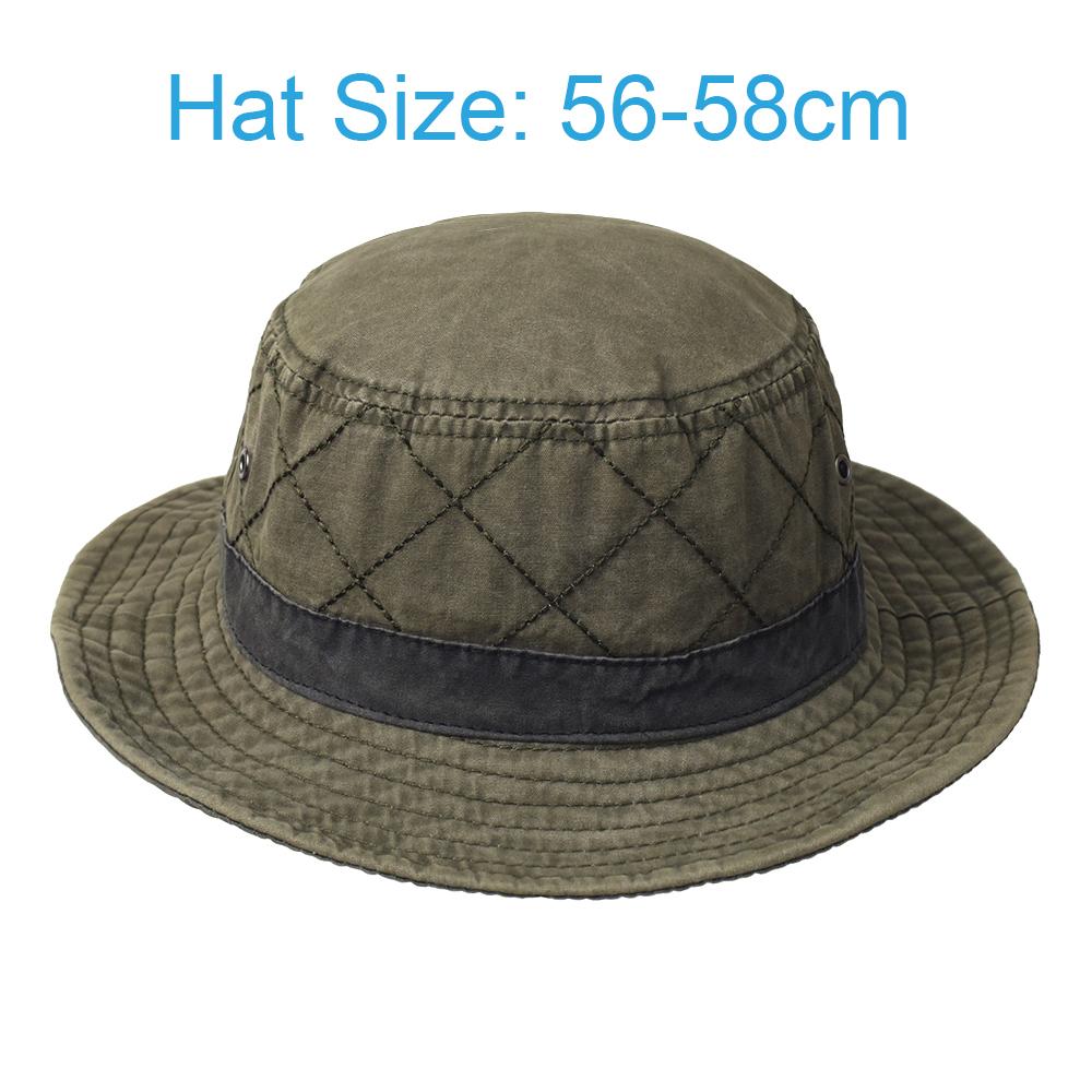 Summer Bucket Hats for Men Women Washed Cotton Panama Hat Fishing Hunting Cap Sun Protection Caps Outdoor Sun Hat