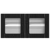 Wall Mounted Glass Cabinet LUCCA Black Oak 80 X 31 X 40 Cm