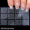 1Pc 3D Christmas Nail Stickers Gold Silver Colors Snowflakes Nail Decals Manicure Decor