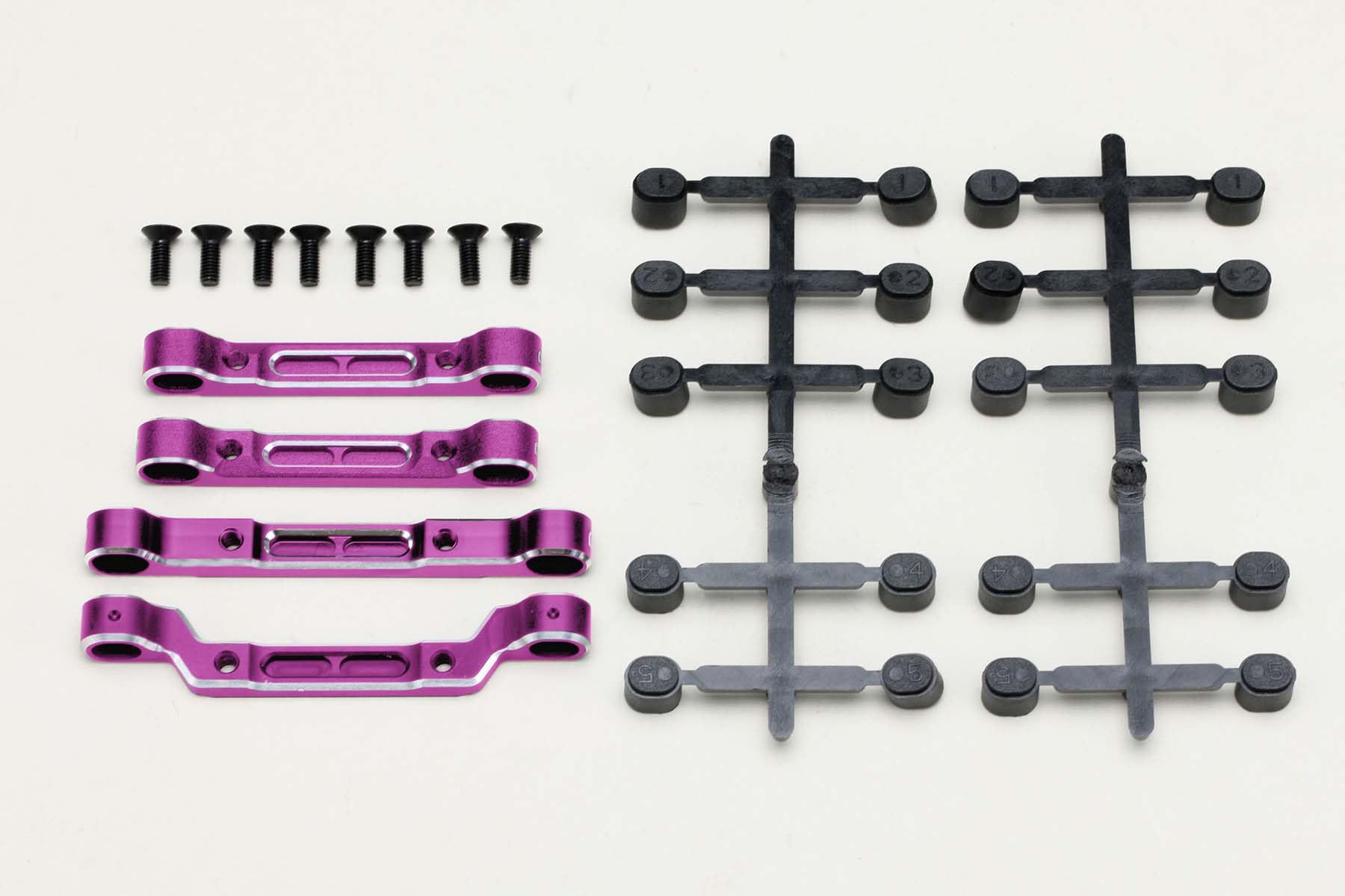 

Yokomo Aluminum Adjustable Suspension Mount Set for (Purple) RD2.0 RD-301ASP