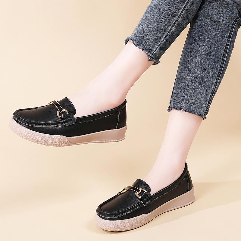 Fashion Women Loafers 2025 Spring Autumn Fashion Shoes Classic Brand High Quality Leather Comfy Drive Shoes Boat Casual Shoes