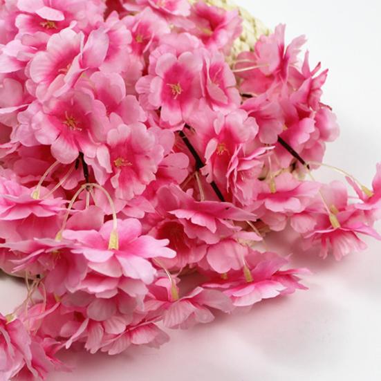 Branches de Cerisier Artificiel 55 cm de Haut Tiges Pêche Fausse Soie Arrangement de Fleurs Artificielles pour Décoration de Table de Maison Mariage