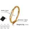 Customized Name Date Symbol Smooth Ring Stainless Steel Personalized Geometry Minimalist Carving Name Ring Jewelry