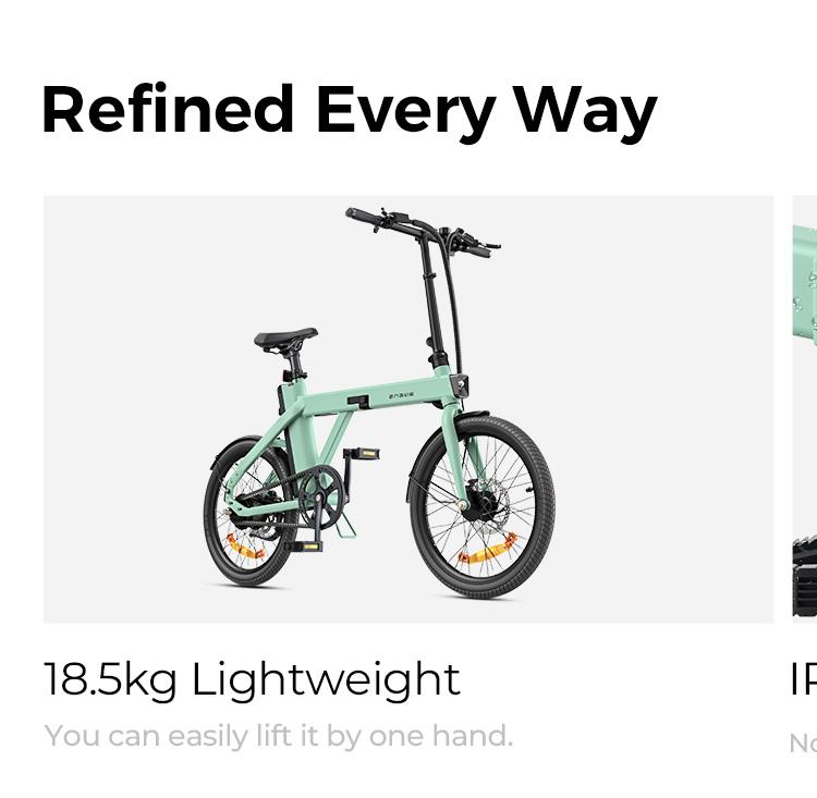 ENGWE P20 Foldable City E-Bike | 36V 9.6Ah | 100KM Range | Hydraulic Brakes | Silent Belt Drive