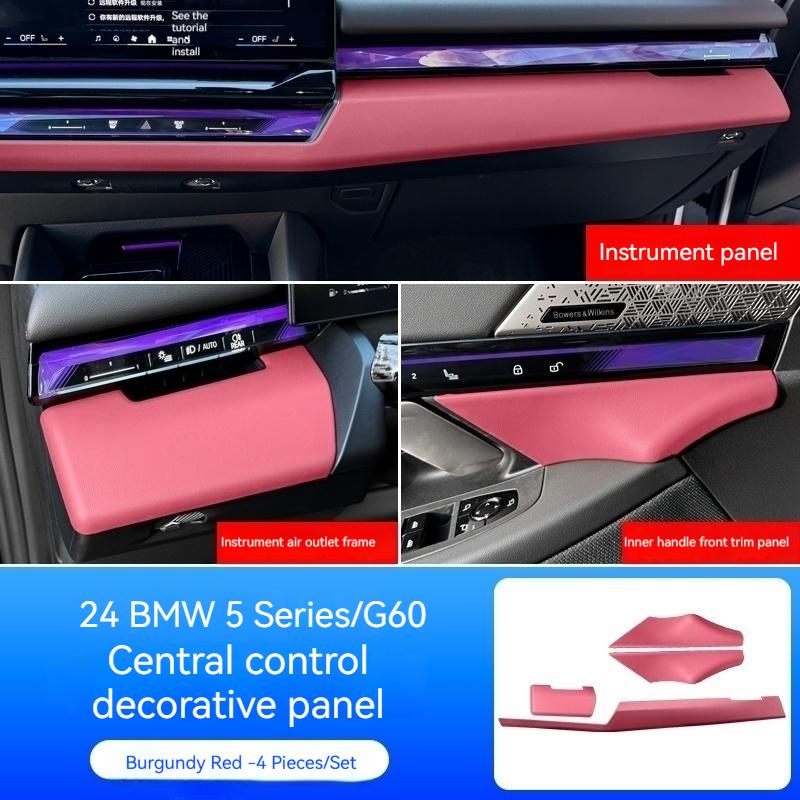 For BMW 5 Series i5 G60 2024 LHD Color Interior Car Accessories Interior Center Control Around Trim Molding Decoration Stickers