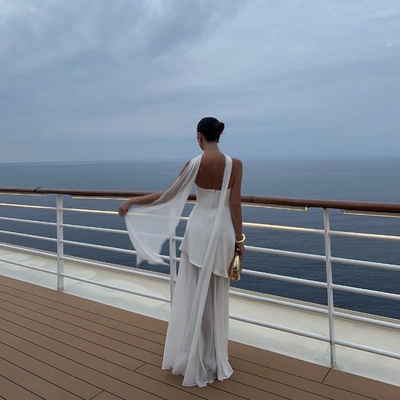 Strapless Slit Long Dress With Ribbon Female Sleeveless Mesh Elegant Beach Vacation Dress Spring New Women Dress