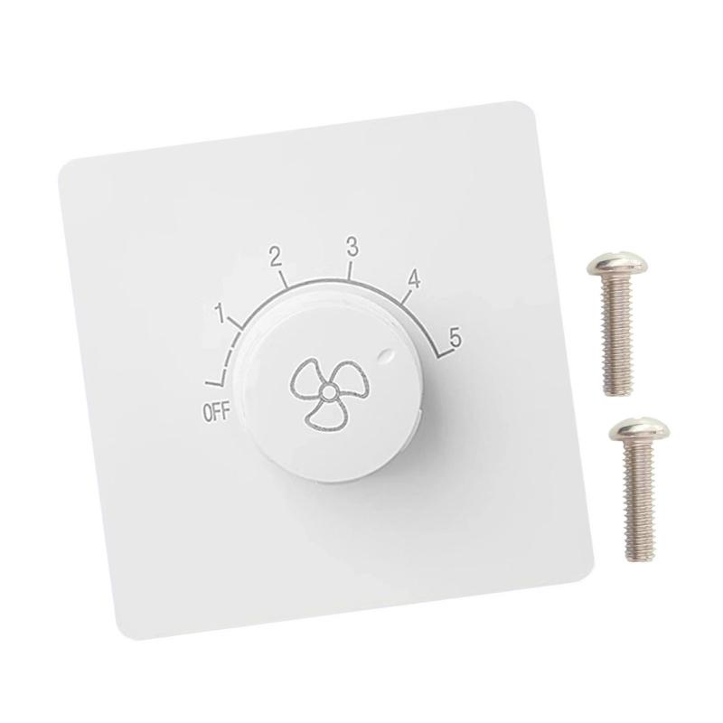 Adjustable Plastic Fan Speed Regulator Wall Switches 3 Power Setting 220V 10A