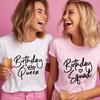 Women Clothing Short Sleeve Print Tshirts Birthday Squad Graphic Travel Ladies Best Friend Harajuku Short Sleeve Casual