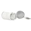 7/10Ml Storage Bottle With Love Keychain Transparent Glass Bottles Aluminium Cap Empty Jars Liquid Containers Dispenser Decor