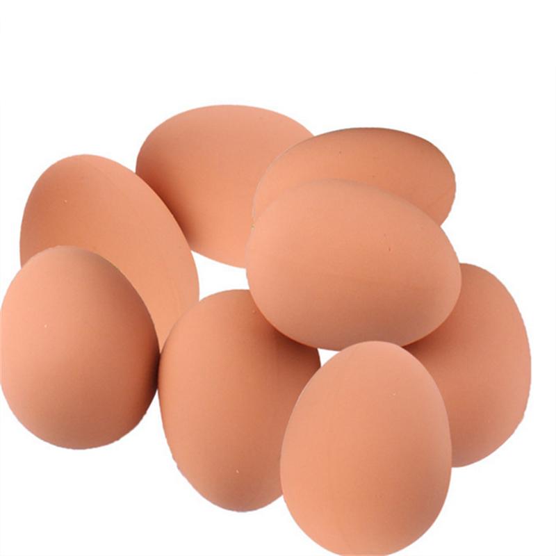 1/3/5/10 Piezas Huevos Realistas Rebotantes Bolas Rebotantes de Goma Falsa Modelo Granja Gallina Ponedora Gallina Incubando Huevo Juguete para Mascotas Broma