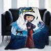 Coraline Halloween Movie Blanket Coral Fleece Plush Textile Decor  Portable Ultra-Soft Throw Blankets for Sofa Couch Quilt