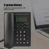 LCD Display Semi Hands Free Corded Phone with Speakerphone 3‑group Alarms Desktop Corded Telephone